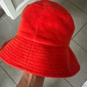 Lack Of Color Bold Red Terry Bucket Hat S